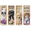 (US Local)4Pcs Diamond Painting Bookmarks Diamond Art Bookmarks for Book Lovers (Dog)