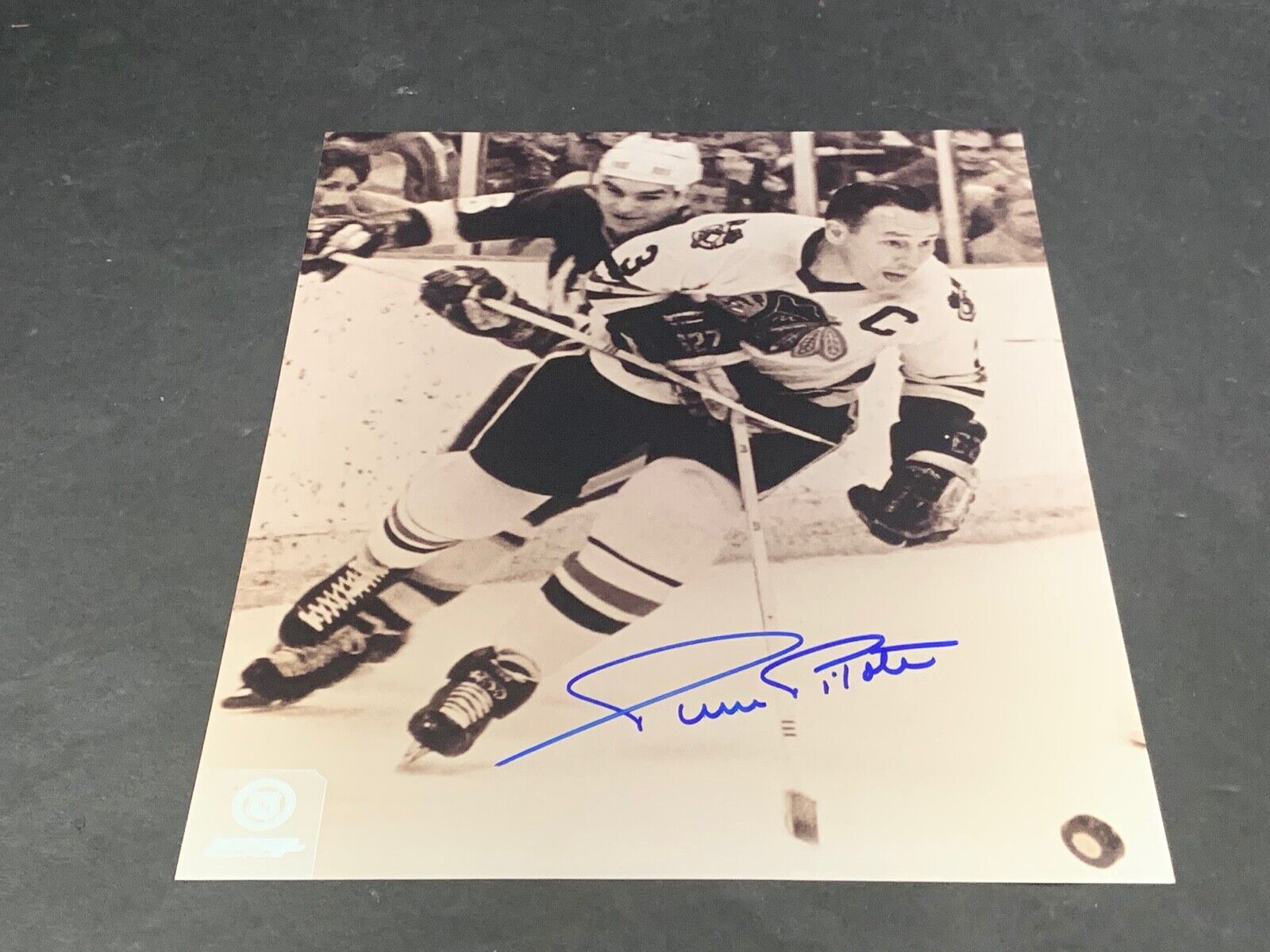 Pierre Pilote Chicago Blackhawks Autographed Signed 8x10 b