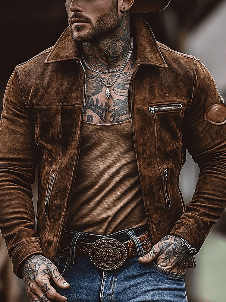 Men's Outdoor Vintage Sports Pocket Jacket
