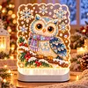 DIY Diamond Art LED Night Light &ndash; Light-Up Table Decor, Double-Sided Printed DIY Crystal Pearl Painting Decoration for Holiday & Gifts(owl)