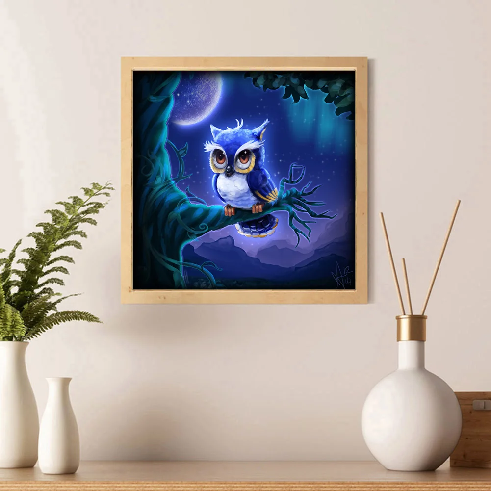 Full Round Diamond Painting 30*30cm - Owl