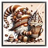 Coffee Gnome - 11CT Stamped Cross Stitch - 40*40cm