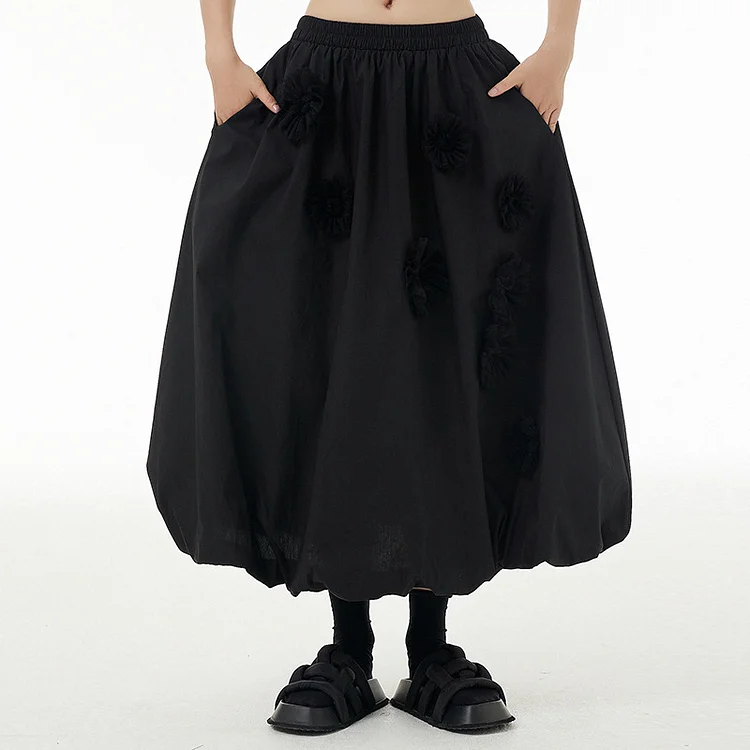 Niche Design Patchwork High Waist Skirt