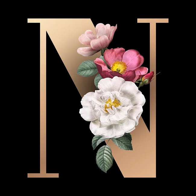 Diamond Painting - Full Round Drill - Flower Alphabet(30*30cm)