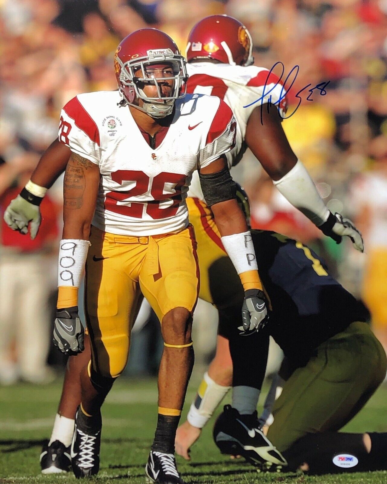 Terrell Thomas Signed USC Trojans Football 16x20 Photo Poster painting *Giants PSA X08498