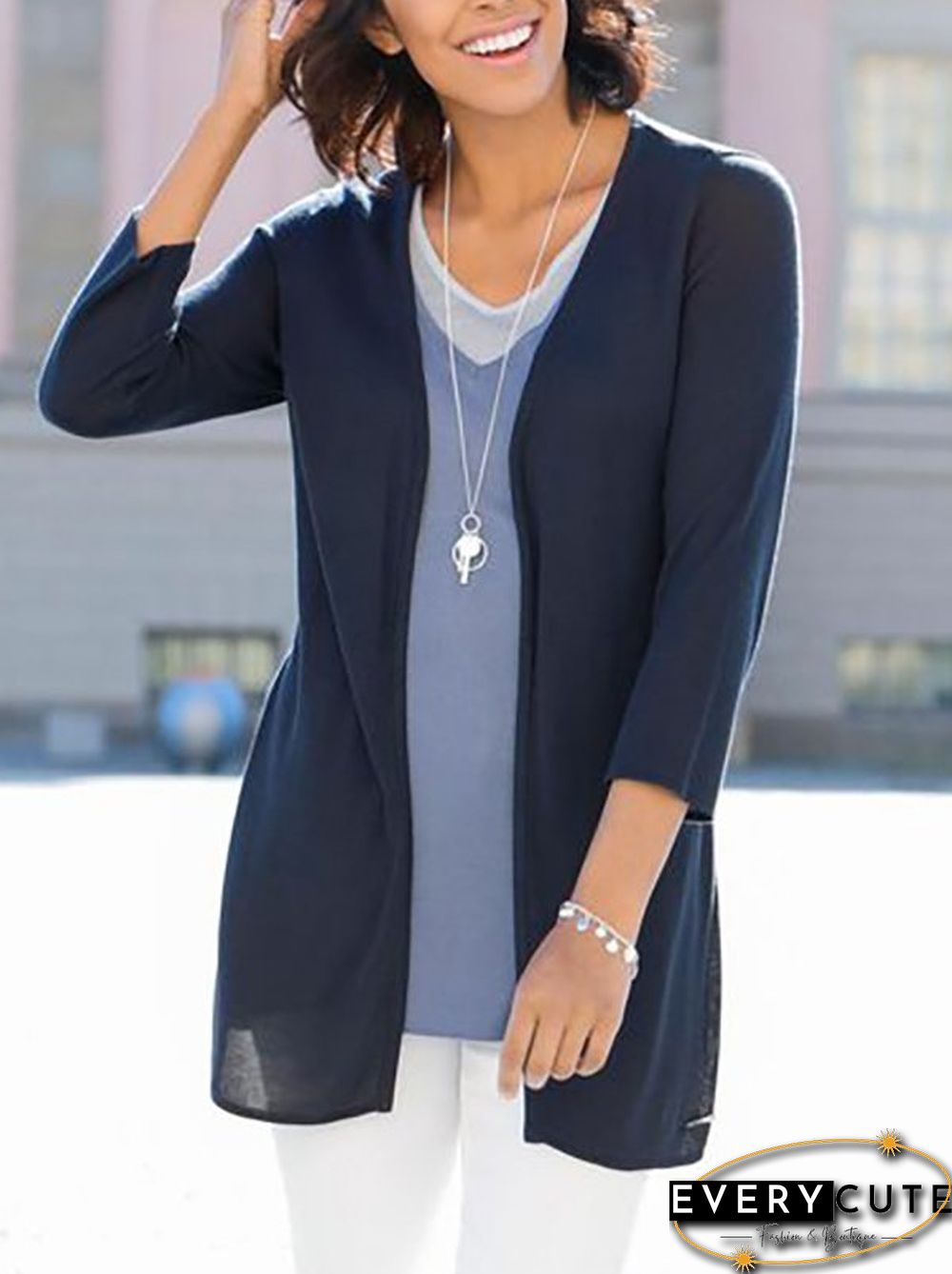 Plain Casual Coat