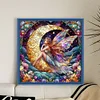 Colorful Butterfly Fairy And Moon-11CT Stamped Cross Stitch 45*45cm(glass painting cross stitch)