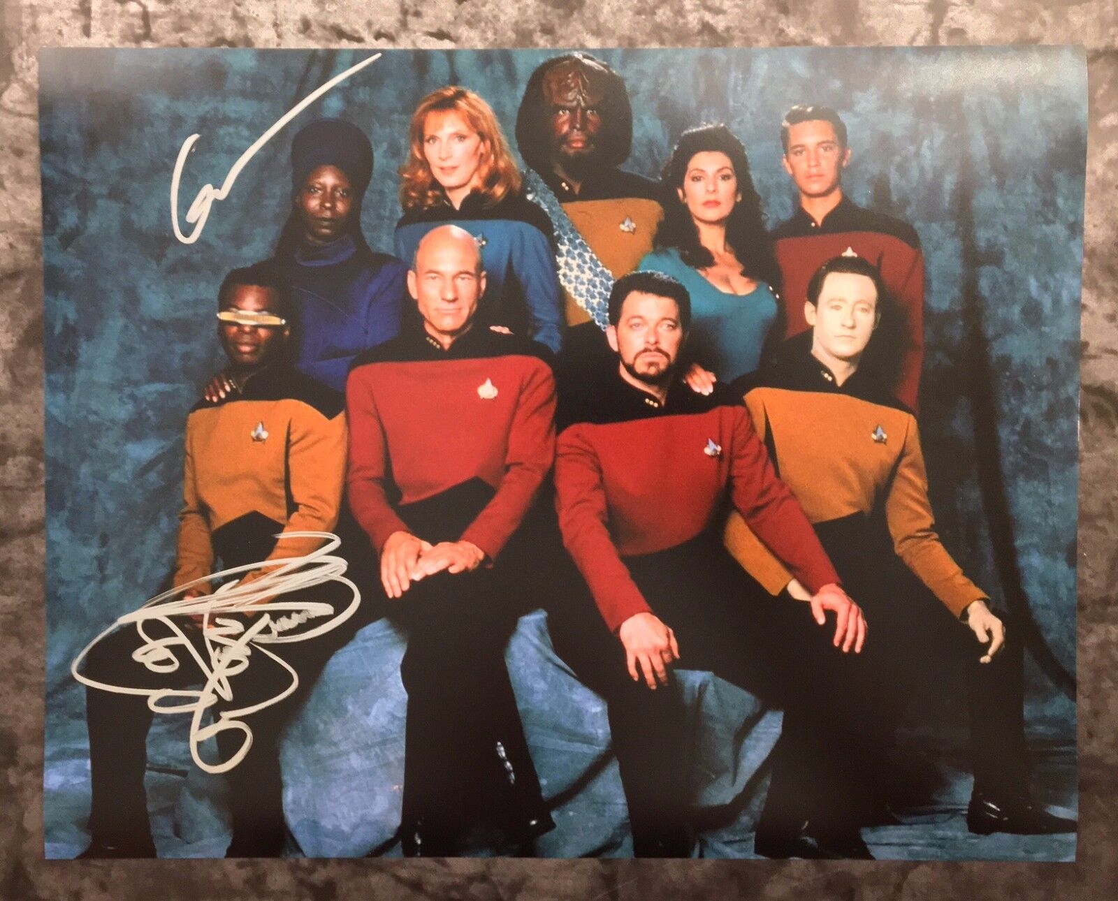 GFA Gates McFadden & LeVar Burton * STAR TREK * Cast Signed 11x14 Photo Poster painting S2 COA