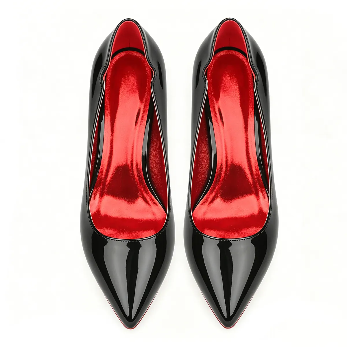120/100mm Red Bottom Women's Party Wedding Heels Red Lining Patent Pumps-vocosishoes