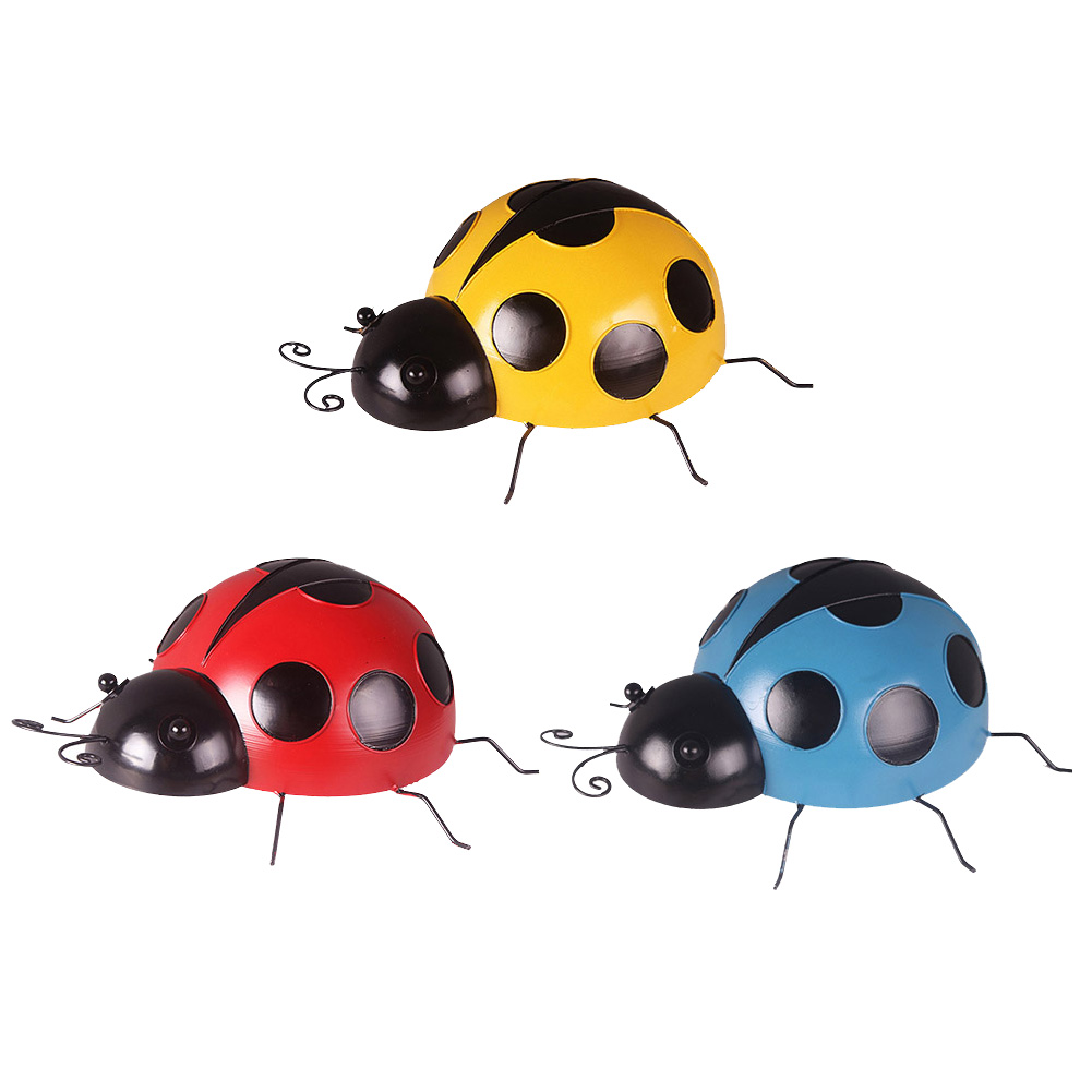 

16cm Metal Ladybird Fence Hanger Insect Wall Hanging Home Garden Decoration, Red, 501 Original
