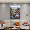 Mountain Stream-9CT Stamped Cross Stitch Bead Embroidery 51*69cm