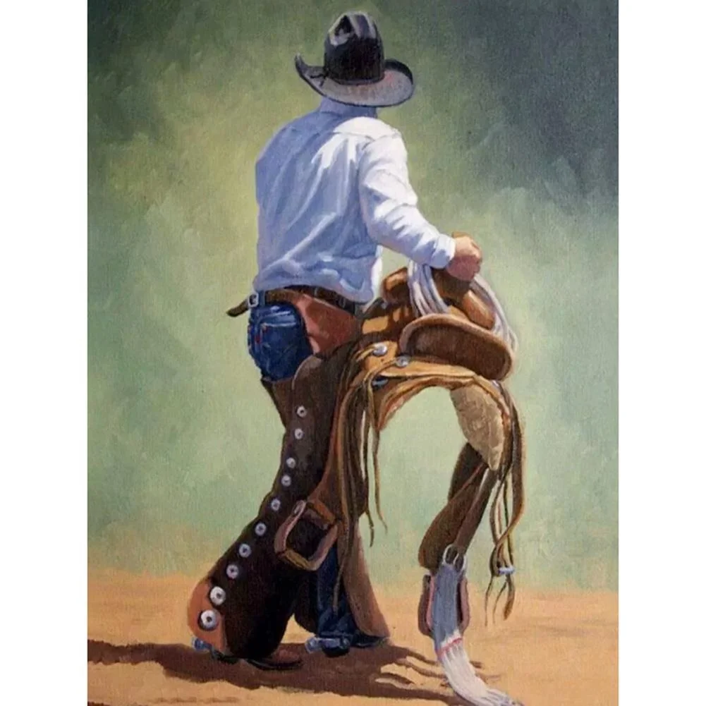 Full Round Diamond Painting Cowboy (40*30cm)
