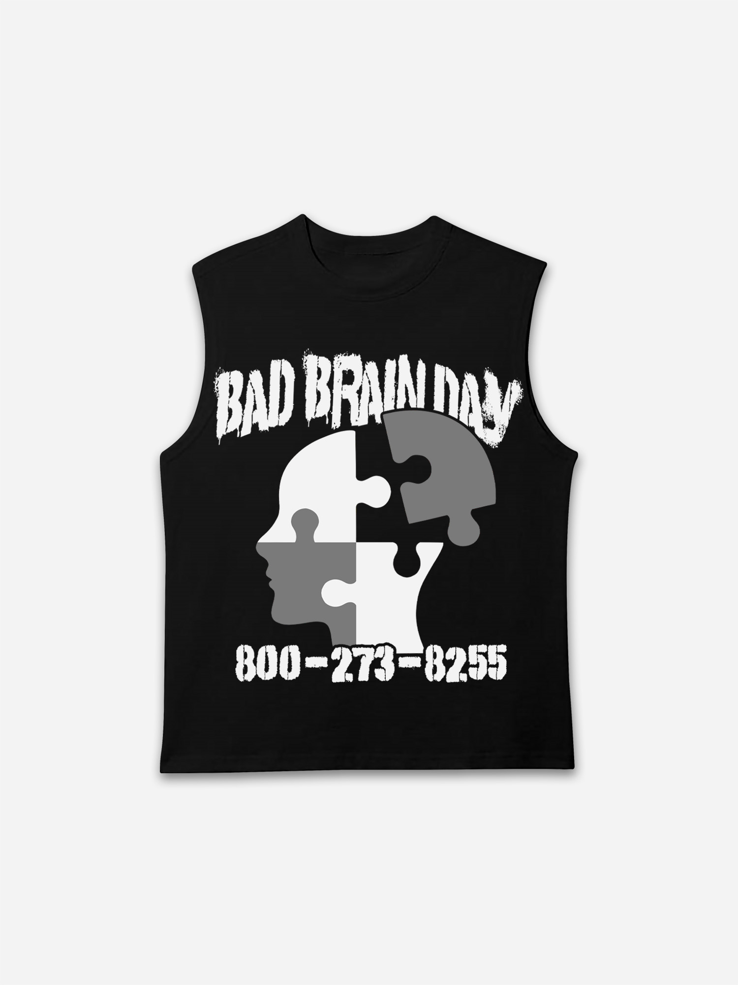 Mental Health Bad Brain Day Graphic Tank Top