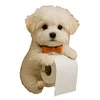 Wall Mount Toilet Paper Roll Holder Dog Shape Paper Stand for Kitchen Bathroom