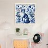 (Counted/Stamped)Blue White Porcelain Cat-11CT Cross Stitch 50*50cm