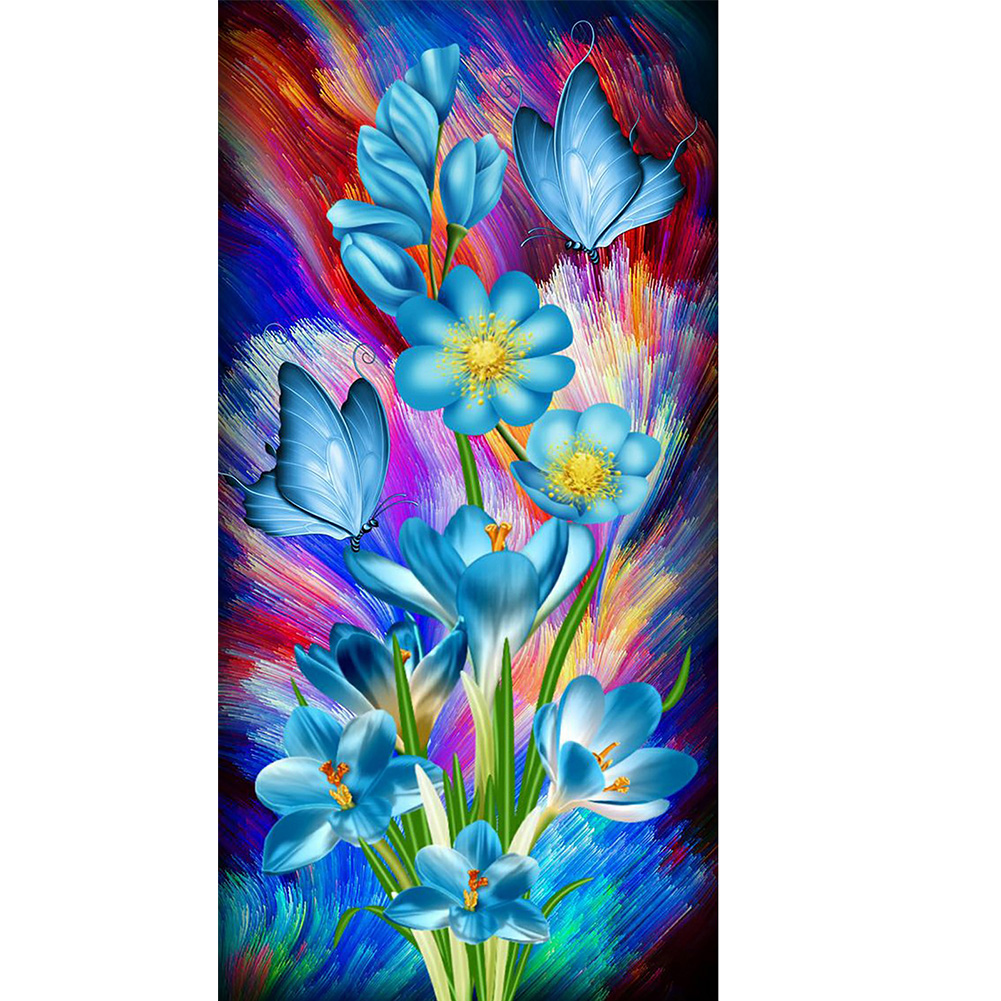 

Blue Iris - Round Drill Diamond Painting - 40*80CM (Big Size), 501 Original