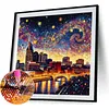 Diamond Painting -DIY Round Drill Music City(40x40cm)