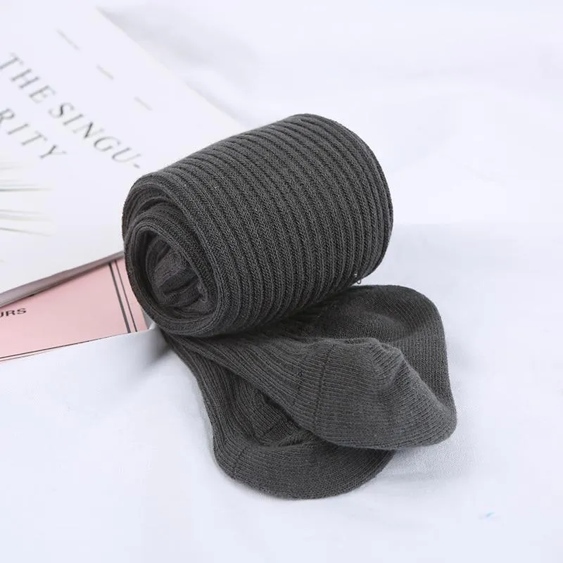 2019 Baby Autumn Winter Tights Hot Baby Toddler Kid Girl Ribbed Stockings Cotton Warm Pantyhose Solid Candy Color Tight 0-4Years