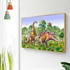 Dinosaure Compl&egrave;te Carr&eacute; Diamant Peinture 20X30CM
