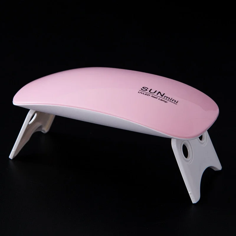 Mini Nail Drying Lamp 6w Nail Equipement Portable Usb Interface  Safe and Convenient for Home Use White Pink LED UV Lamp