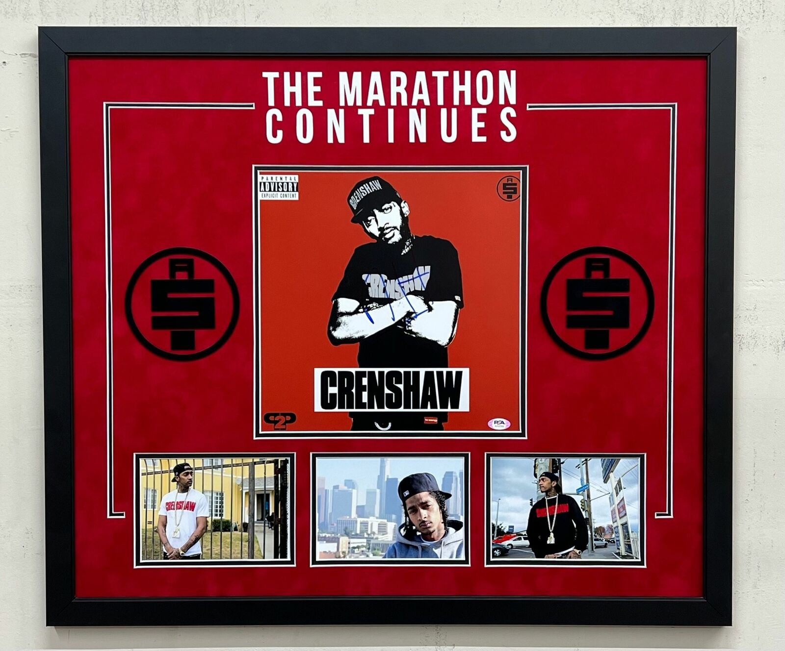 Nipsey Hussle Signed 26x30 Framed Photo Poster painting PSA/DNA Auto Grade 10 LOA Crenshaw