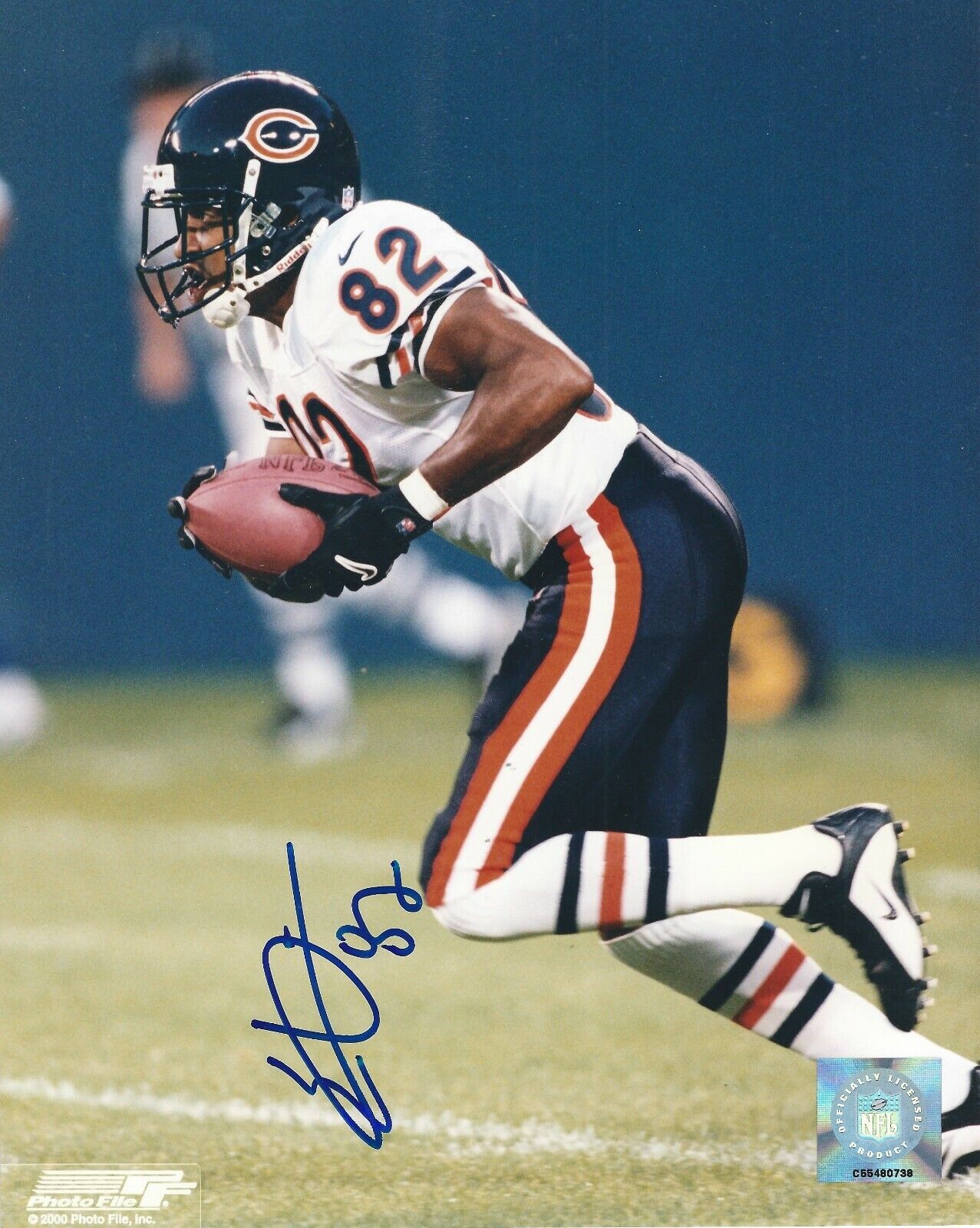 Autographed EDDIE KENNISON Chicago Bears 8x10 Photo Poster painting - w/COA