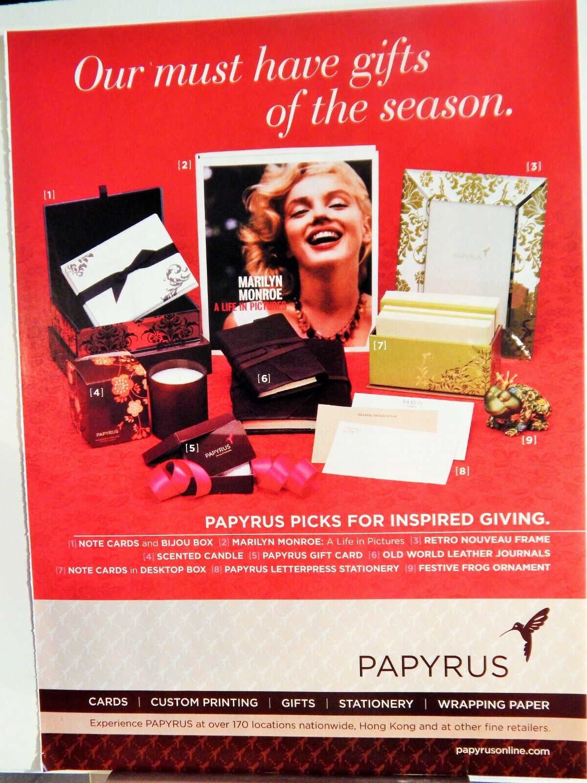 PAPYRUS LUXE PAPER LINE 2007 VTG Photo Poster painting AD, RARE EPHEMERA