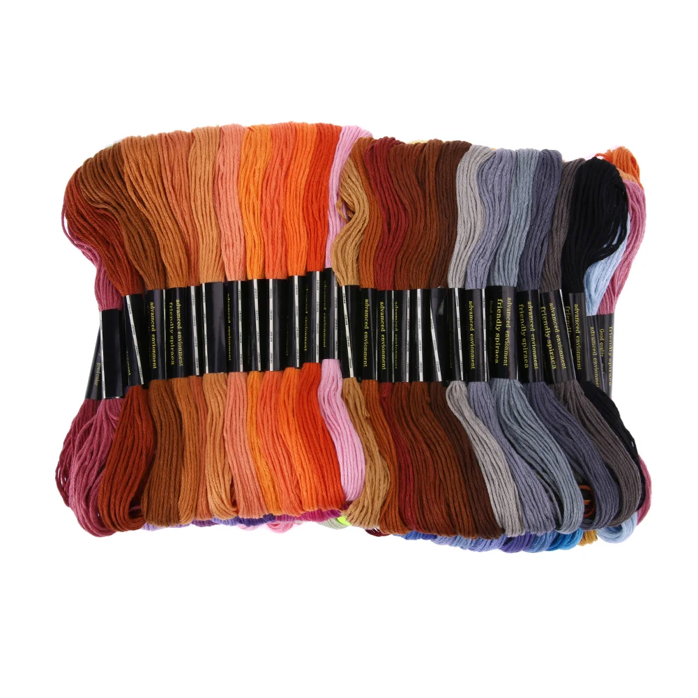 100 Colors Embroidery Thread Hand Cross Stitch Floss Sewing Skeins Craft