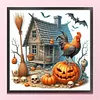 Pumpkin Rooster Cottage-11CT Stamped Cross Stitch 40*40cm/15.75*15.75in tapestrymarket