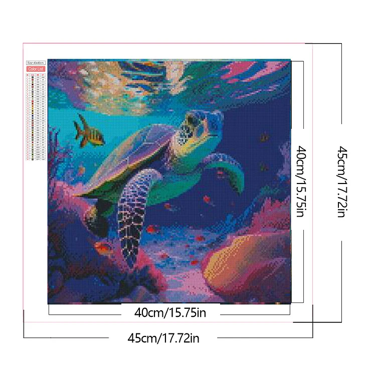 Sea Turtle-Full Square Diamond Painting