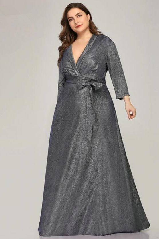 plus size mother of the bride gowns with sleeves