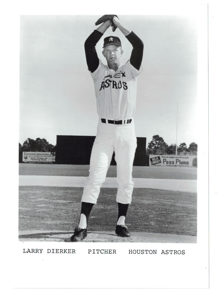 Larry Dierker Houston Astros 1960s 5x7 Vintage Team Issued Photo Poster painting RH1