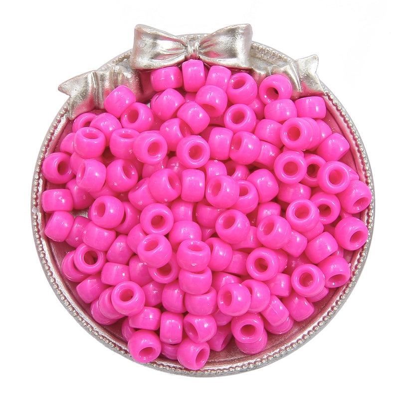 Acrylic Large Hole Barrel Beads 9*6mm Pony Beads Woven Handmade Diy Hand String Jewelry Accessories Beads Loose Beads