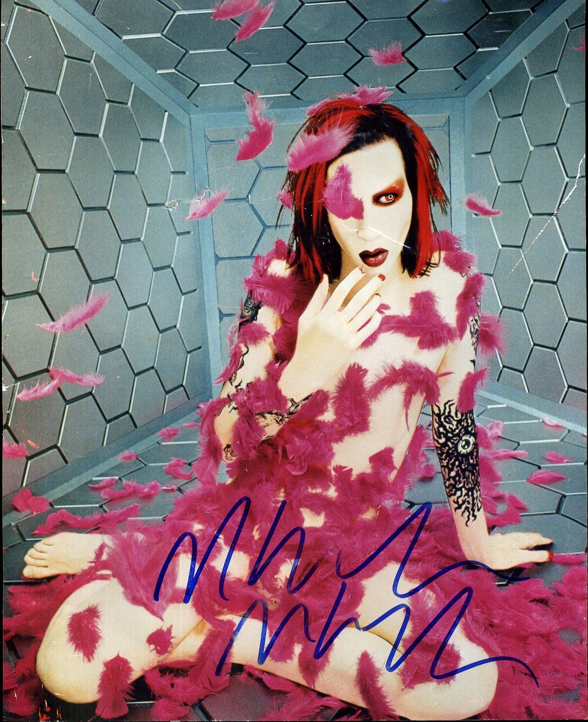 MARILYN MANSON Signed Photo Poster paintinggraph - Rock Singer / Heavy Metal - preprint