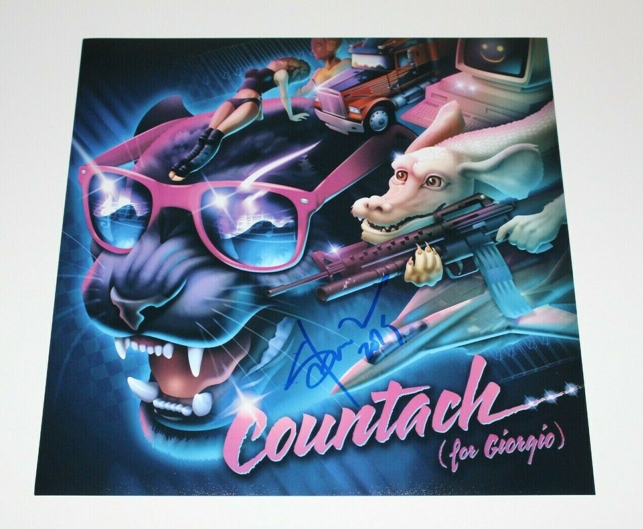 SHOOTER JENNINGS SIGNED 'COUNTACH (FOR GIORGIO)' 12x12 ALBUM FLAT Photo Poster painting w/COA