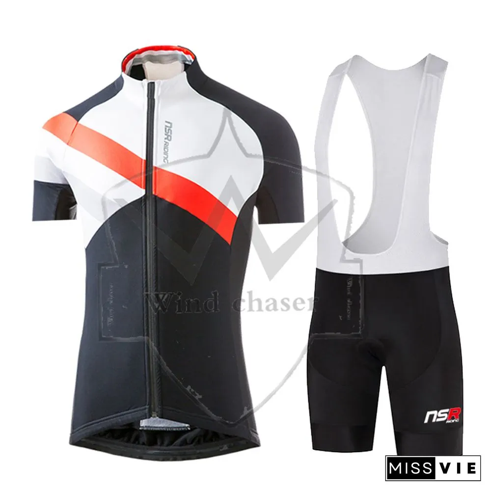 New Nsr Summer Short Sleeve Cycling Jersey Set Breathable Racing Sport Bicycle Jersey Cycling Clothing 여름 자전거 의류