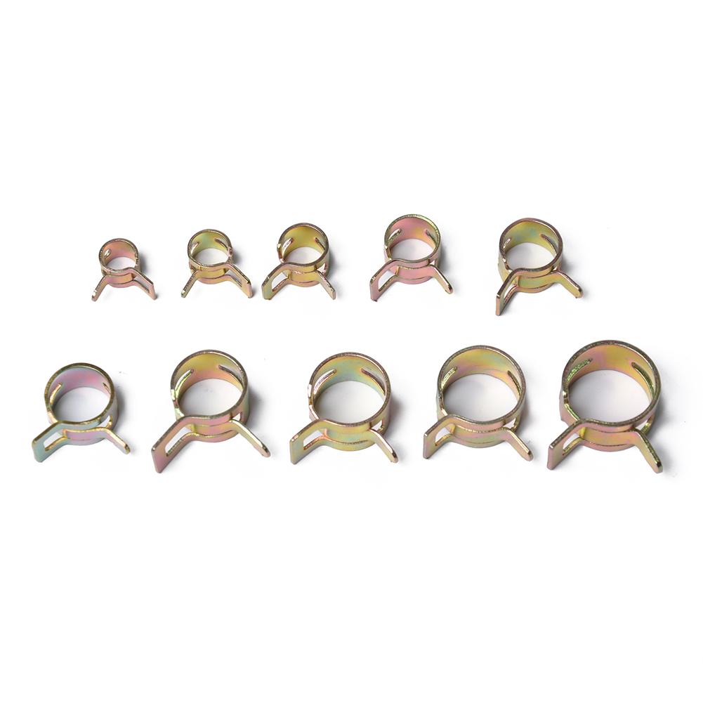 

100pcs 6-15mm 10 Sizes Spring Clips Vacuum Hose Fuel Line Water Pipe Clamps, 501 Original
