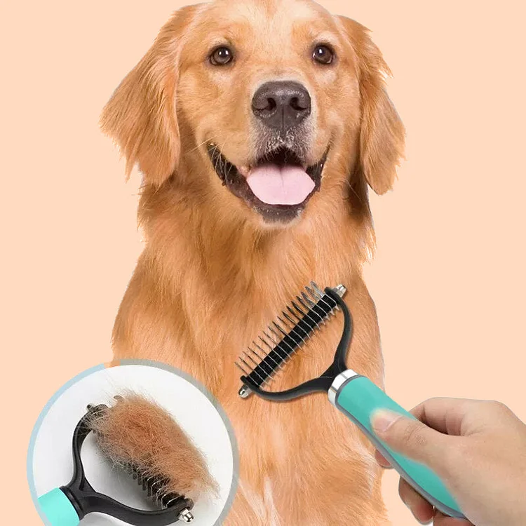Double-Sided Deshedding Pet Grooming Brush