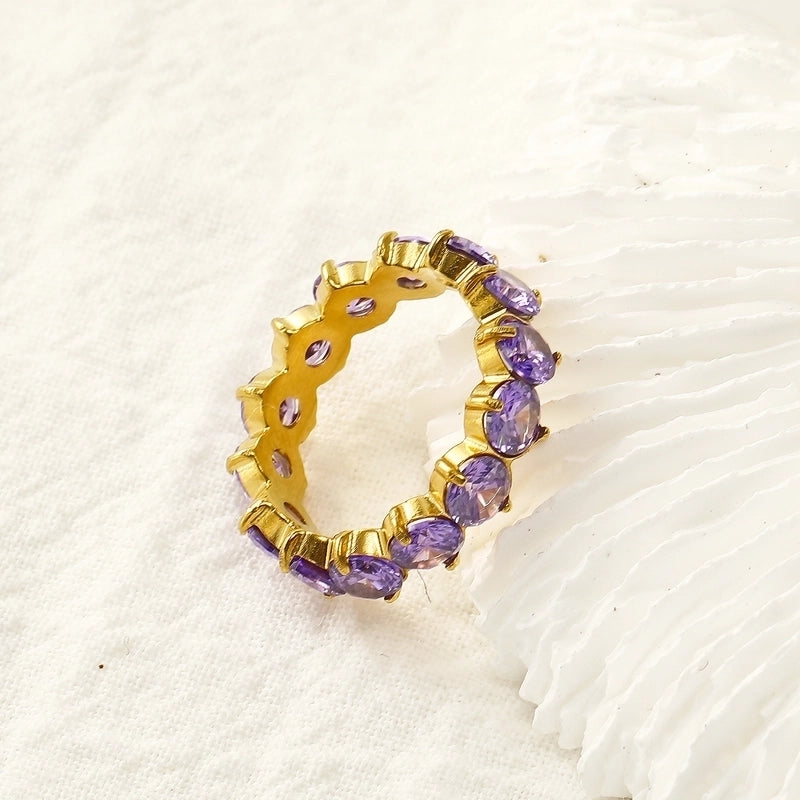 Titanium Steel Lady Geometric Rings