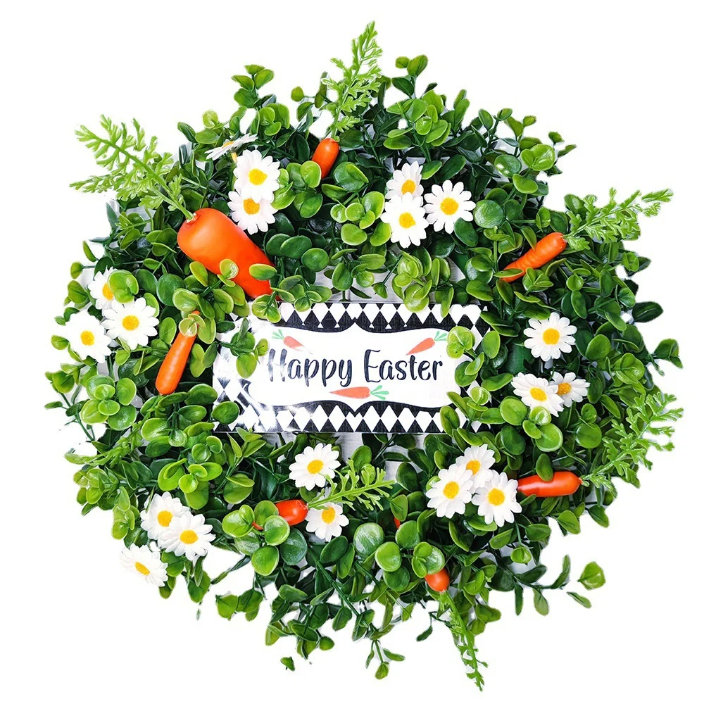 Easter Wreath Daisy Eucalyptus Leaf Radish Wreath Ornament