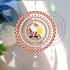 DIY Diamond Painting Double-sided Rotatable Santa Hanging Wind Chime Suncatcher Hanging Kit