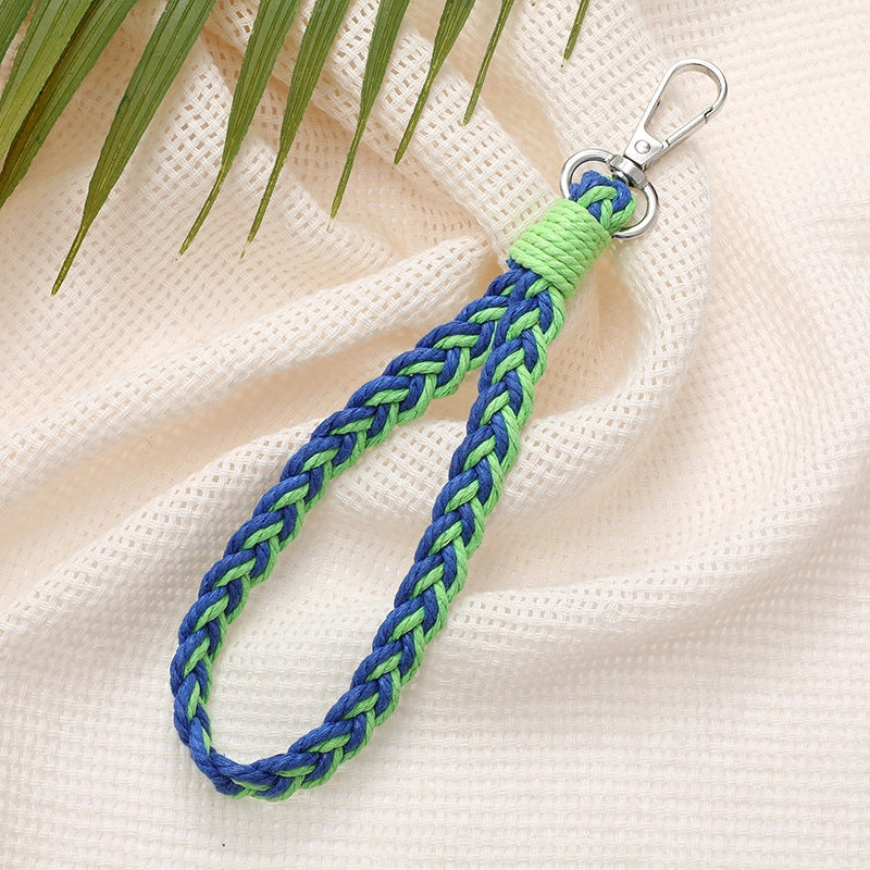 Minimalist Color Block Cotton Polyester Knitting Mobile Phone Chain