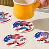 8pcs DIY Diamond Painting Coaster Kit With Holder - Gnome