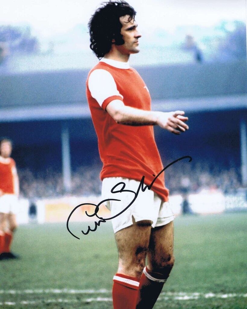 PETER STOREY - FORMER ARSENAL FOOTBALLER - BRILLIANT SIGNED COLOUR Photo Poster painting