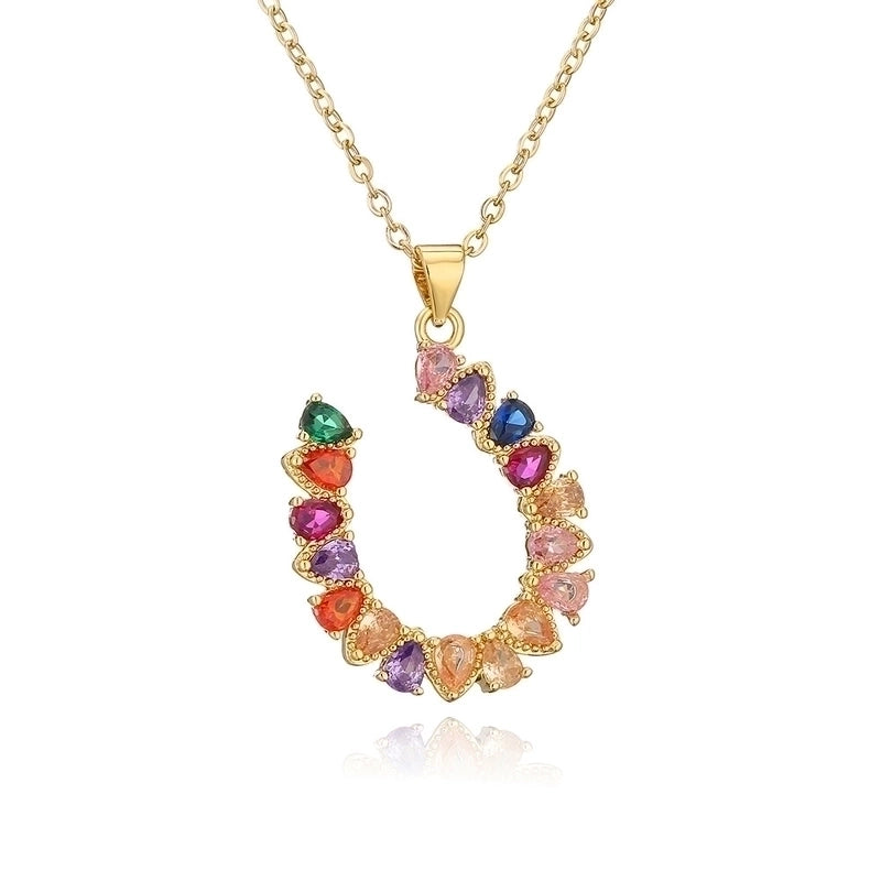 Casual Minimalist Heart Shape Copper Zircon Pendant Necklace 1 Piece