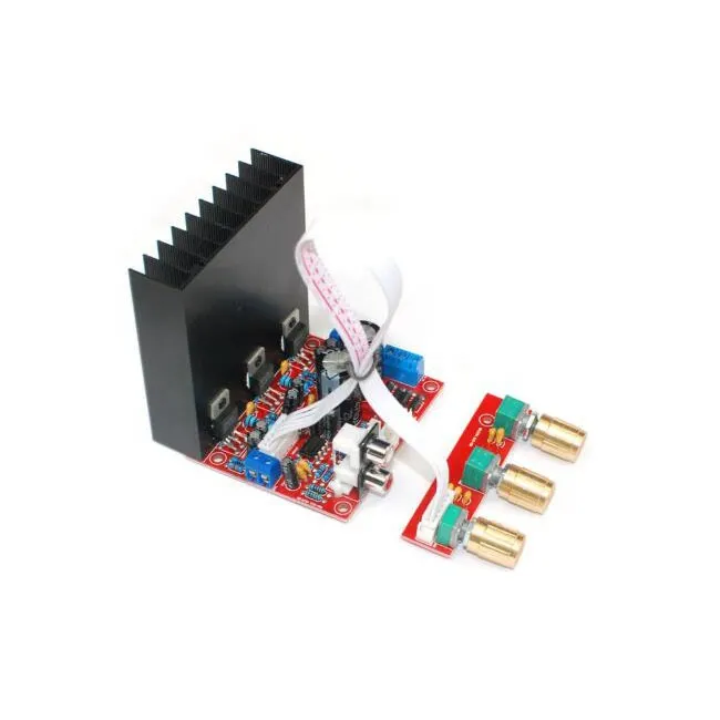 dual power supply LM1875 bass 2.1 power amplifier board 3 channel speaker subwoofer audio amplifier board