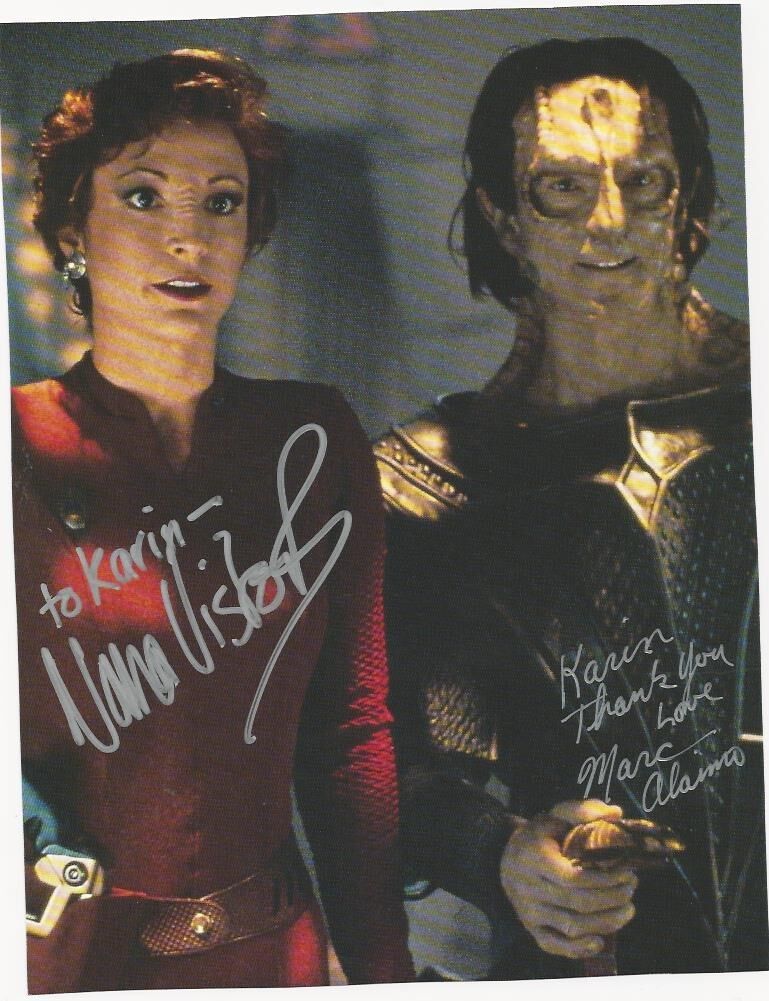 Marc Alaimo & Nana Visitor - Star Trek DS9 Photo Poster painting signed by 2