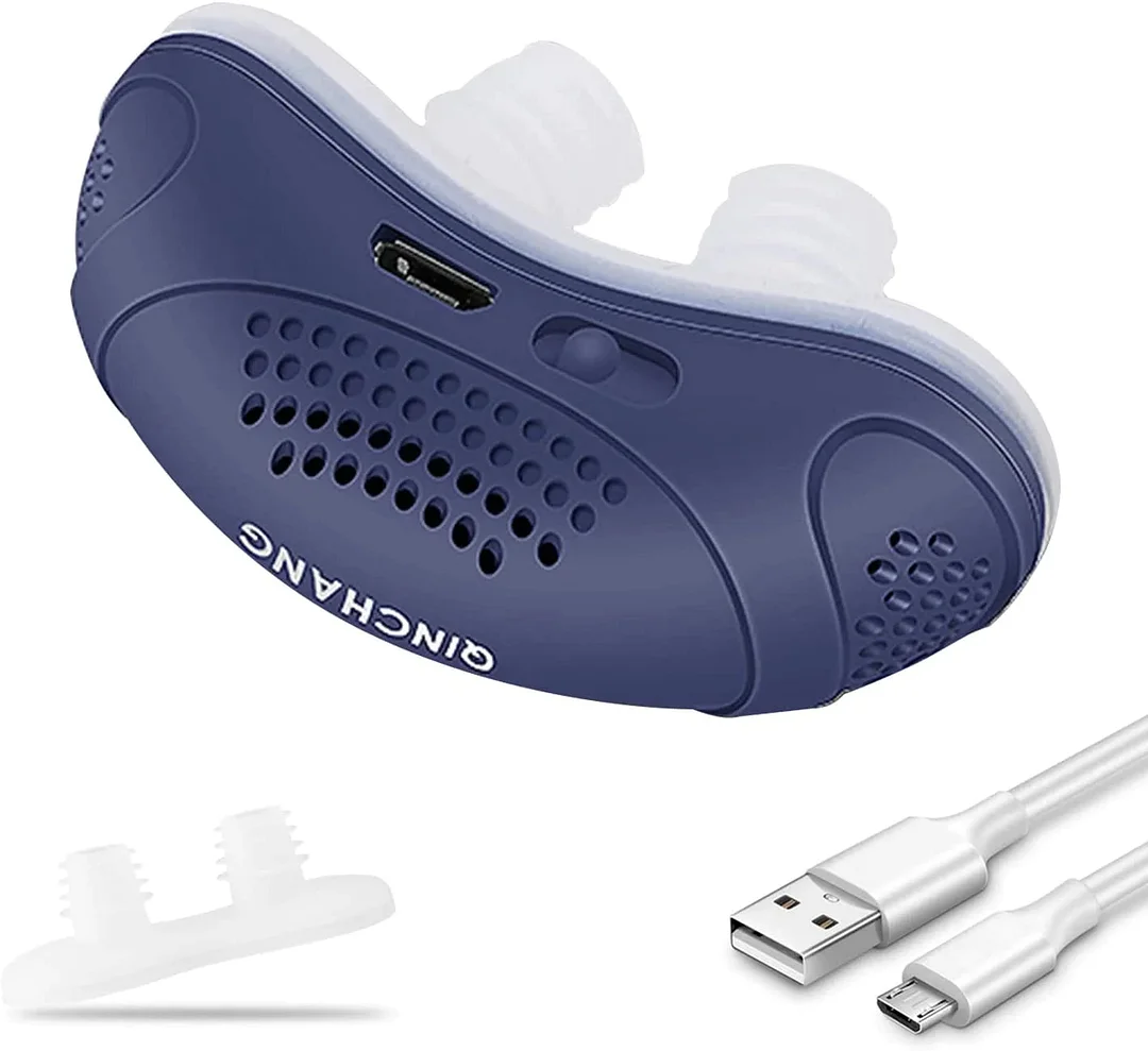 Hoseless, Maskless, Micro-CPAP Anti Snoring Electronic Device