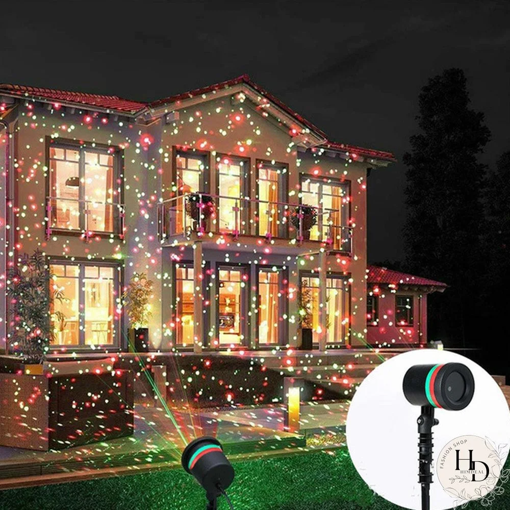 Moving Full Sky Star Laser Projector Landscape Lighting Red&Green Christmas Party LED Stage Light Outdoor Garden Lawn Laser Lamp