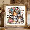 Diamond Painting-DIY Crystal Rhinestone Tiger Mother